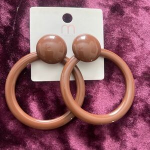 Brown Hoop Earrings